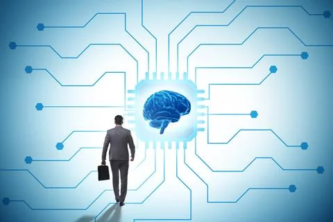 Concept of AI - artificial intelligence in action Stock Photos