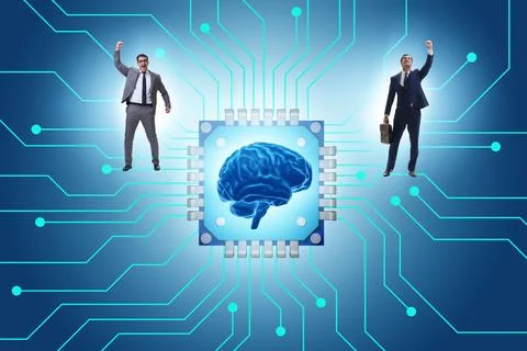 Concept of AI - artificial intelligence in action Foto stock