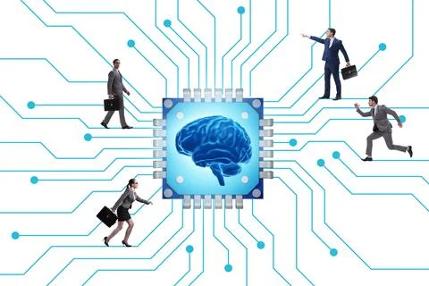 Concept of AI - artificial intelligence in action Stock Photos