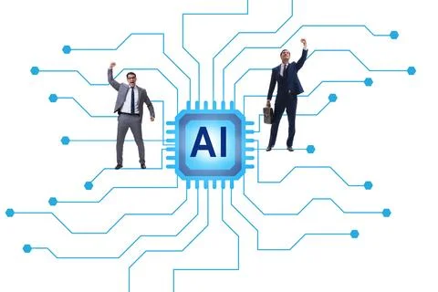 Concept of AI - artificial intelligence in action Stock Photos