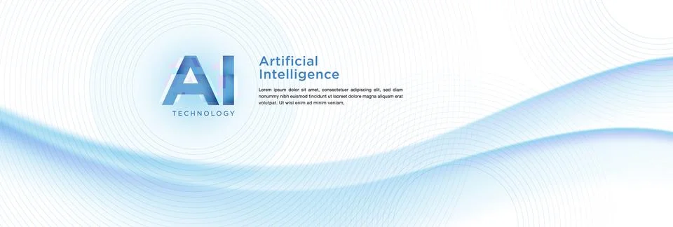 The concept of AI artificial intelligence technology background Stock Illustration
