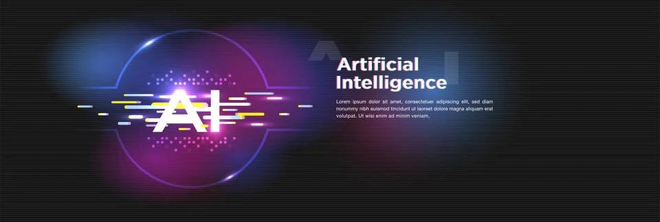 The concept of AI artificial intelligence technology background 스톡 일러스트