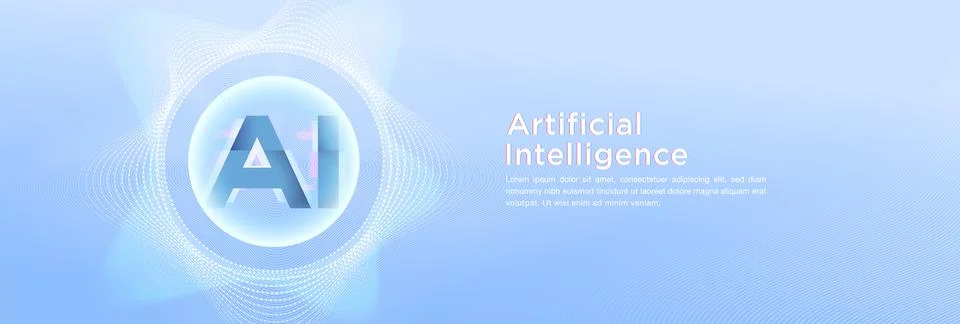 The concept of AI artificial intelligence technology background Stock Illustration