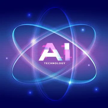 The concept of AI artificial intelligence technology background 스톡 일러스트