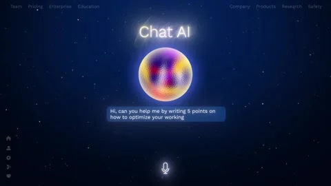 Concept of AI Chatbot Interface. Large Language Model Software. Stock Footage 289838044