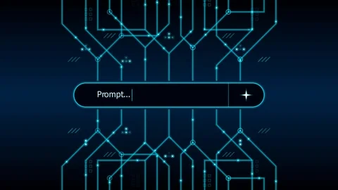 Concept of AI generate a prompt 스톡 동영상 344031337