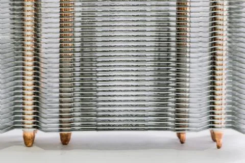 Concept of air cooling of the central processor of a computer Aluminum radiat Stock Photos