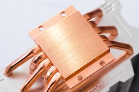 Concept of air cooling of the central processor of a computer Aluminum radiat 写真素材