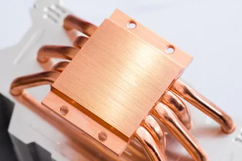 Concept of air cooling of the central processor of a computer Aluminum radiat 写真素材