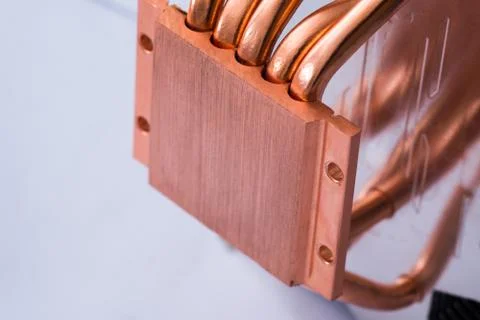 Concept of air cooling of the central processor of a computer Aluminum radiat 写真素材