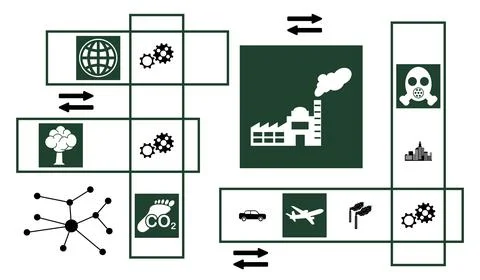 Concept of air pollution Ilustración de archivo