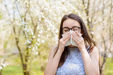Concept of allergy on pollen Stock Photos