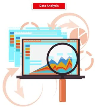 Concept Analysis and Data Analytics Stock Illustration