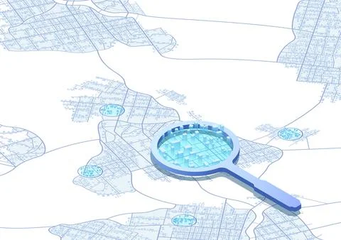 Concept of analysis, assessment of the state of city. Evaluation of various. Stock Illustration