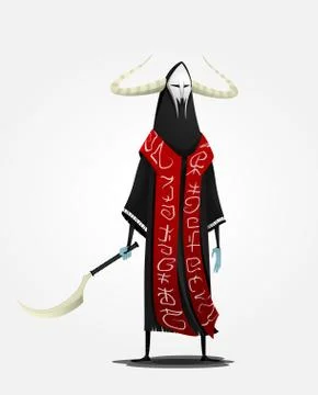 The concept of the Angel of death. Stock Illustration