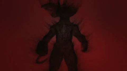 Concept animation of an evil pirate with a hook hand built from particles Stock Footage 338242810