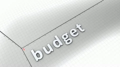 Concept animation, growing chart - Budget. Stock Footage