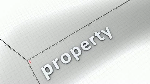Concept animation, growing chart - Property. Stock Footage