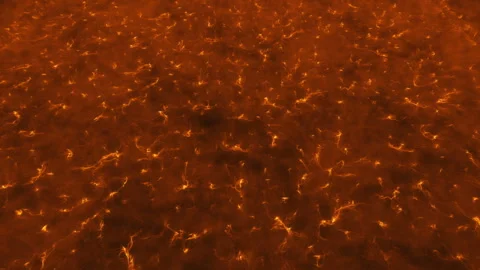 Concept animation of a hellish ground, built from particles Stock Footage 330848348
