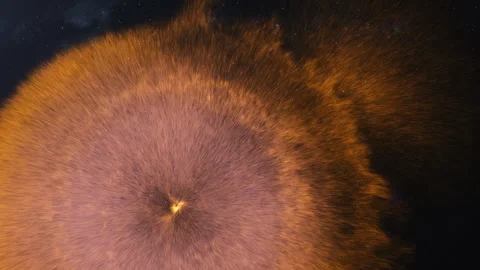 Concept animation of multiple neutrino bursts Stock Footage 332536443