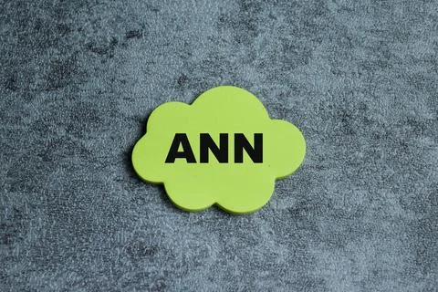 Concept of ANN - Artificial Neural Network write on sticky notes Foto stock