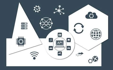 Concept of api Stock Illustration