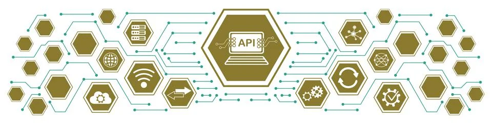 Concept of api Stockillustratie