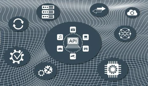 Concept of api イラスト素材