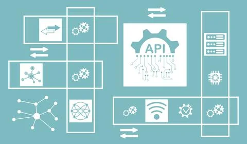 Concept of api Stock Illustration