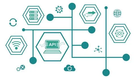 Concept of api Illustrazione stock
