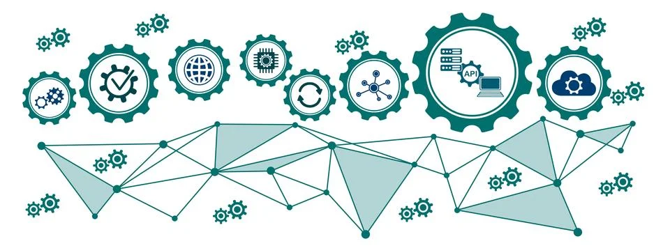 Concept of api 스톡 일러스트