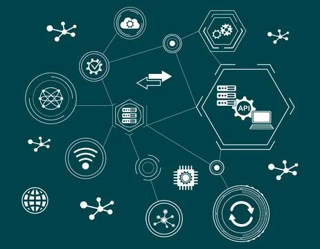 Concept of api Stock Illustration