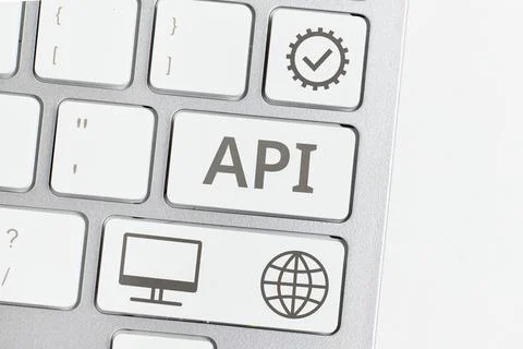 Concept API or Application programming interface. Business acronym. Text and Stock Photos