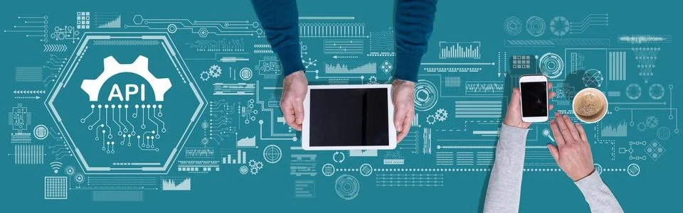 Concept of api Stock Photos