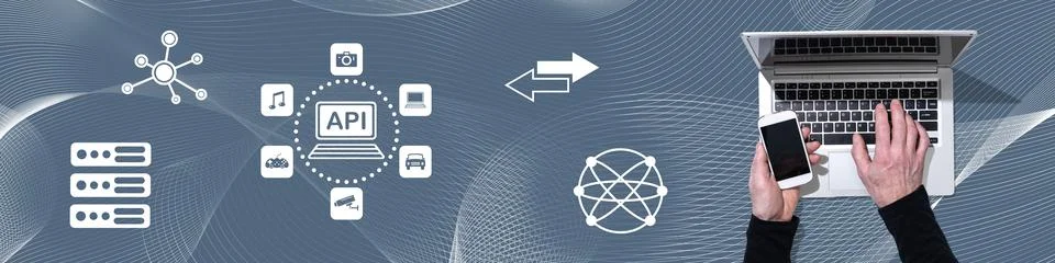 Concept of api Stock Photos