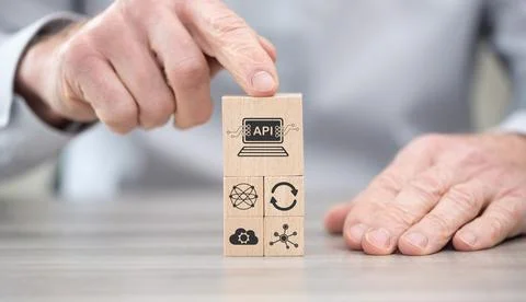 Concept of api Stock Photos