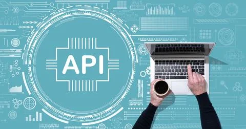 Concept of api Stock Photos