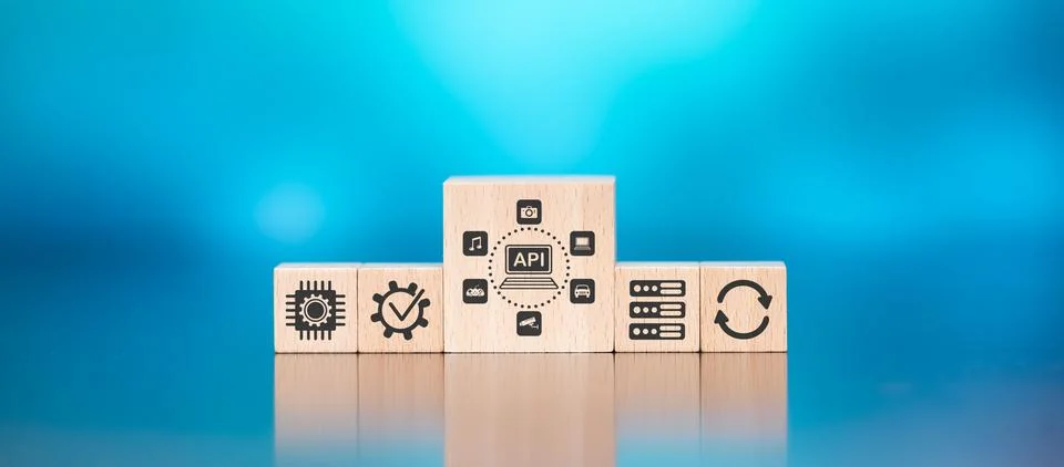 Concept of api Stock Photos