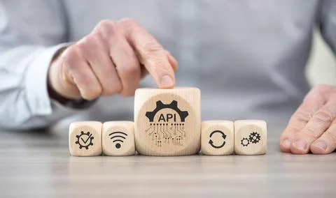 Concept of api Stock Photos