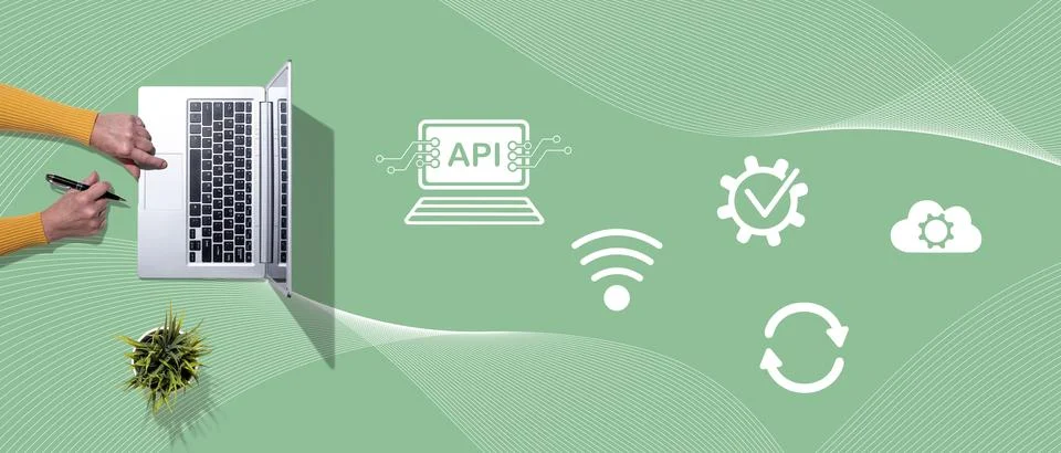 Concept of api Stock Photos