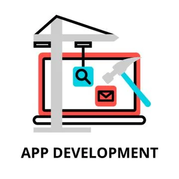 Concept of app development icon Stock Illustration