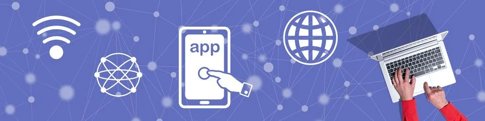 Concept of app 스톡 사진