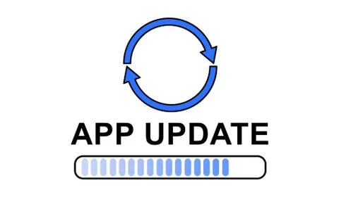 Concept of app update Stock Illustration
