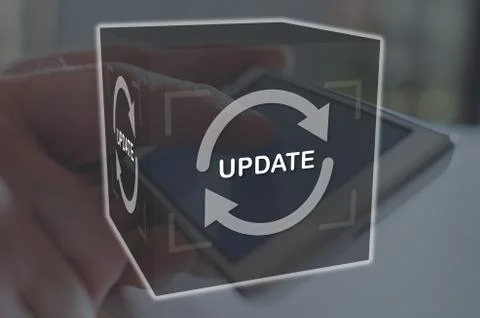 Concept of application update Stock Illustration