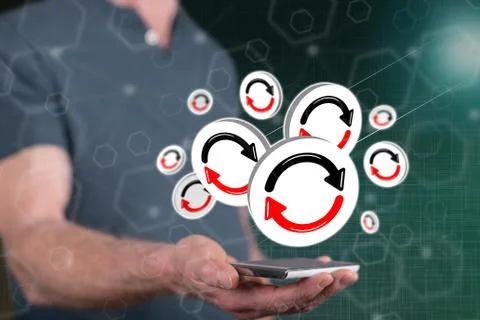 Concept of application update Foto stock