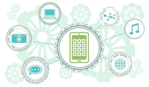 Concept of apps Illustrazione stock