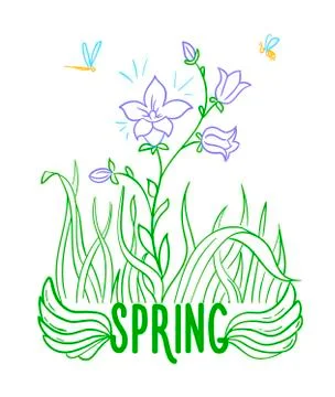 Concept of the arrival of spring Stock Illustration