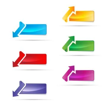 Concept arrow  financial button Stock Illustration