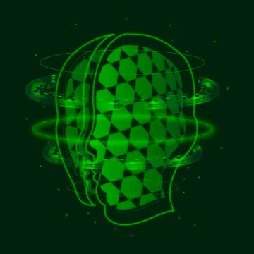 Concept art of artificial intelligence brain robotic system Stock Illustration