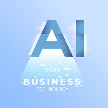 The concept of artificial intelligence AI for business technology Illustrazione stock